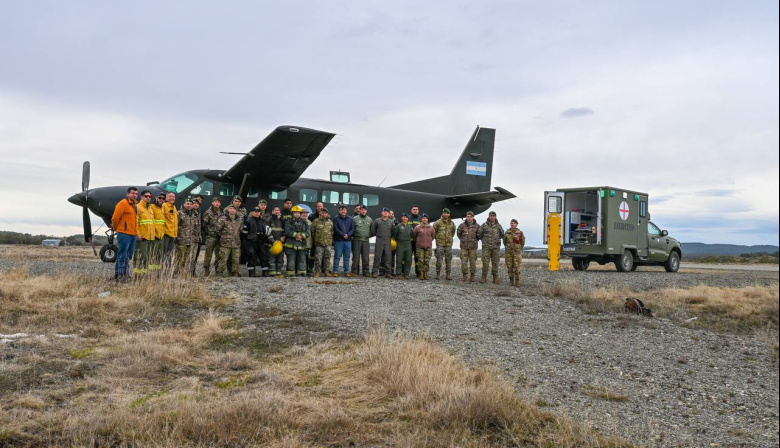 Tolhuin recibió la visita del Ejército Argentino en una jornada de cooperación y soberanía