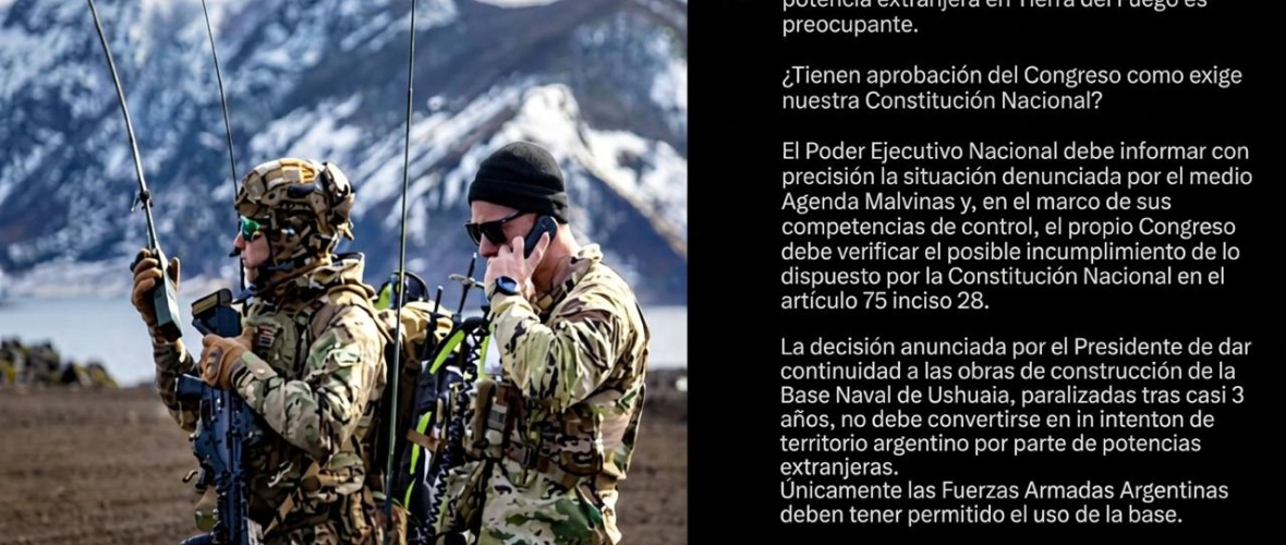 Martín Perez cuestionó la presencia de personal militar extranjero en Tierra del Fuego