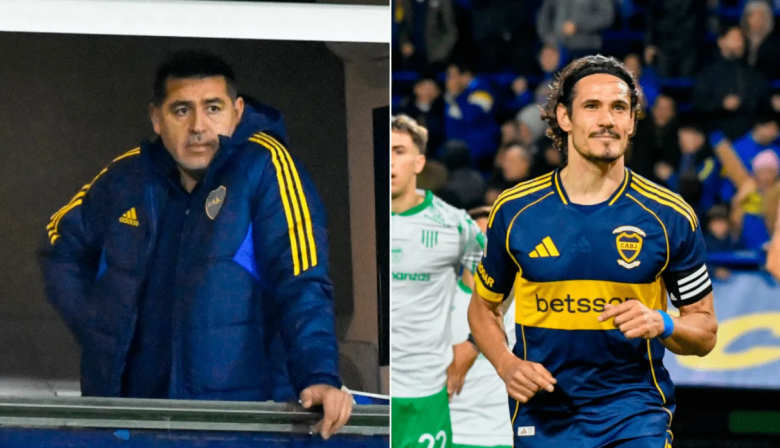 “Román me llamó”: Cavani contó su charla con Riquelme en pleno campo de juego tras el triunfo de Boca Juniors ante Banfield
