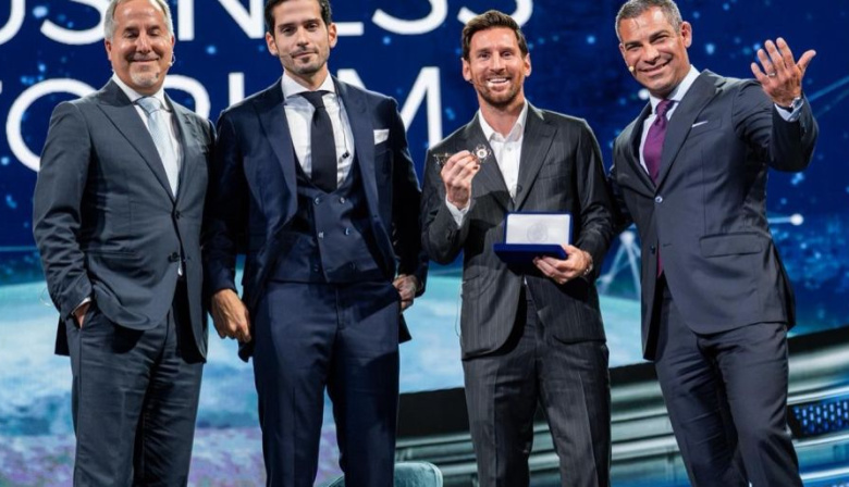 Lionel Messi recibió la llave de la ciudad de Miami durante el America Business Forum