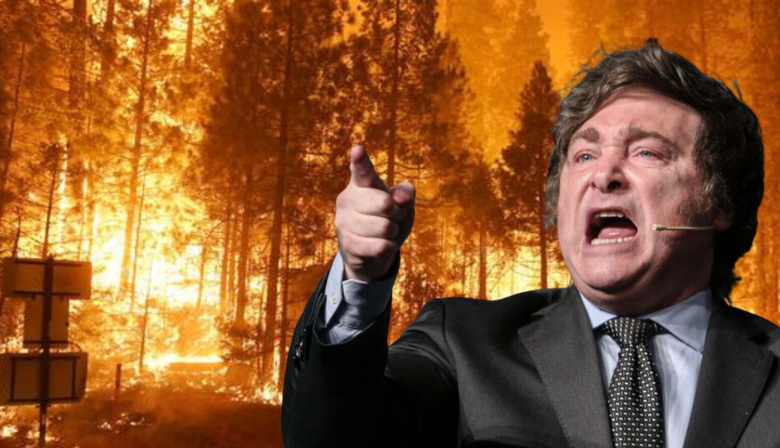 El mensaje de Javier Milei para aquellos que combaten los incendios forestales en Chubut