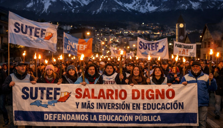 SUTEF convoca a una marcha de antorchas en toda la provincia en reclamo de salarios y mayor financiamiento educativo