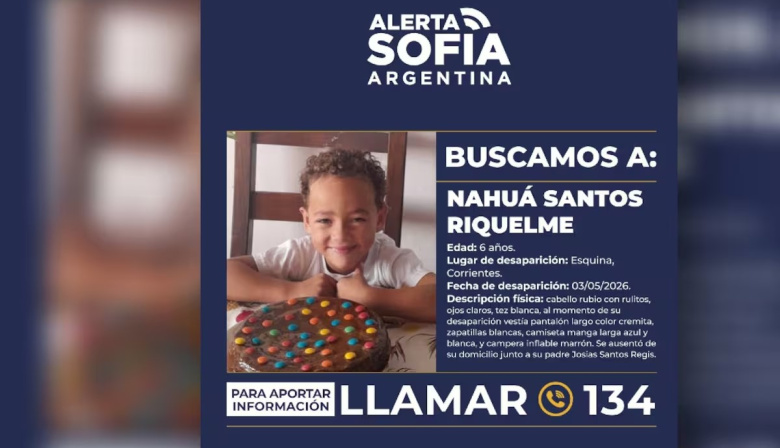 ALERTA SOFIA: buscan a un niño de 6 años que su padre se llevó tras herir a un hombre en Corrientes