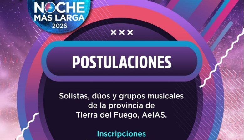 La Municipalidad de Ushuaia abre las postulaciones de artistas musicales para la “Fiesta de la noche más larga"
