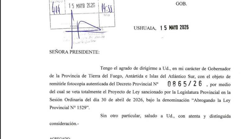 Melella vetó la ley que buscaba frenar la reforma constitucional