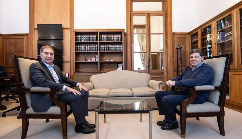 El gobernador Melella mantuvo una reunion con Diego Santilli