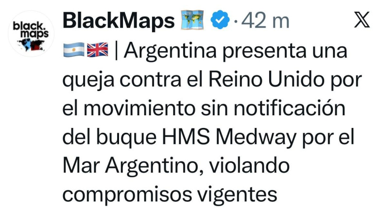 Martín Perez cuestionó la reacción del Gobierno nacional por el paso del HMS Medway: "Llegó tarde y tímido"