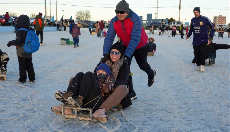 La pista de patinaje del Cono de Sombra fue uno de los grandes atractivos del receso invernal