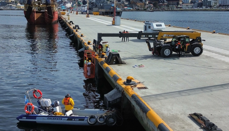 De cara a la temporada de cruceros, ANPYN avanza con obras estructurales para la modernización del Puerto de Ushuaia