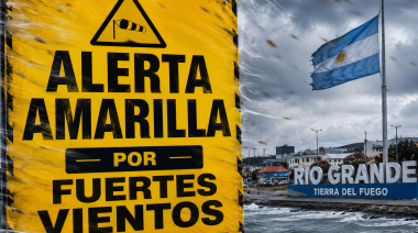 Rige alerta amarilla por fuertes vientos en Tierra del Fuego: ráfagas podrían superar los 110 km/h
