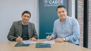 Martín Pérez firmó un convenio con la Universidad CAECE