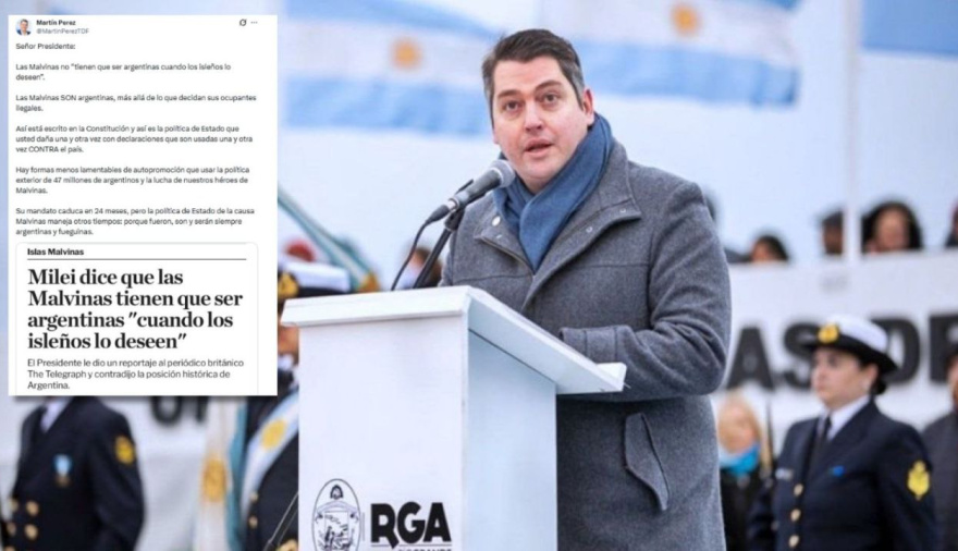MARTÍN PEREZ CORRIGIÓ A MILEI Y REAFIRMÓ QUE LAS MALVINAS SON ARGENTINAS, NO DE LOS ISLEÑOS
