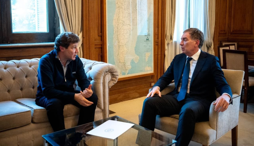 EL GOBERNADOR MELELLA MANTUVO UNA NUEVA REUNIÓN DE TRABAJO CON EL MINISTRO SANTILLI CON AGENDA PROPIA
