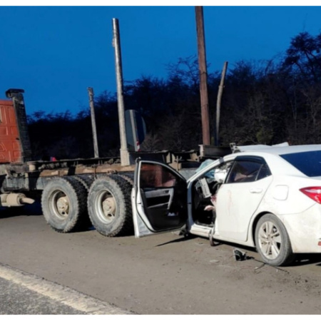 Choque en la Ruta Nacional N°3: conductor se retiró tras el choque y apareció en el hospital