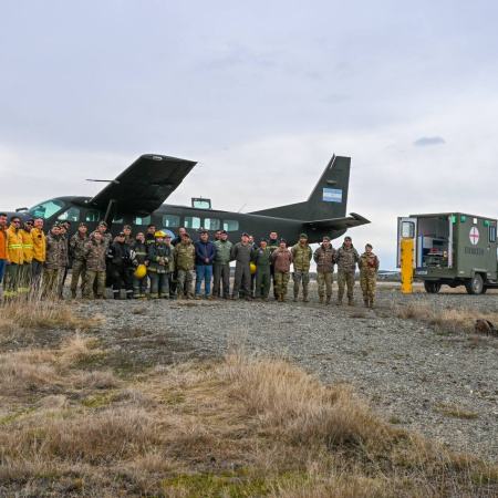 Tolhuin recibió la visita del Ejército Argentino en una jornada de cooperación y soberanía