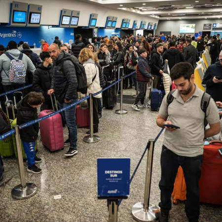 Asamblea de pilotos de Aerolíneas Argentinas: hay 60 vuelos y más de 7000 pasajeros afectados
