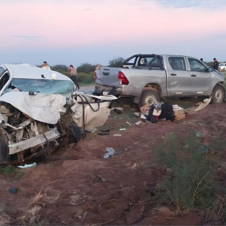 Tragedia en la Ruta 143: dos fueguinos murieron en un choque frontal cerca de Chacharramendi