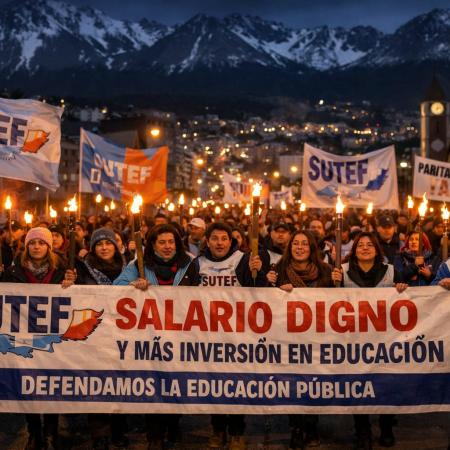 SUTEF convoca a una marcha de antorchas en toda la provincia en reclamo de salarios y mayor financiamiento educativo