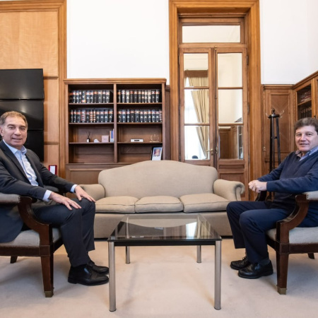 El gobernador Melella mantuvo una reunion con Diego Santilli