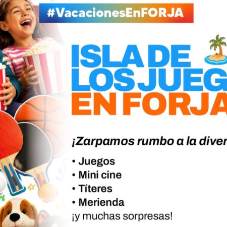 FORJA invita a disfrutar de la “Isla de los Juegos”, una propuesta gratuita para estas vacaciones de invierno