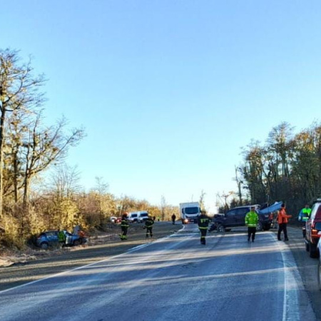 Accidente en la Ruta 3: tres personas resultaron lesionadas tras un choque en la Curva de La Guanaquera