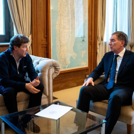 El gobernador Melella mantuvo una nueva reunión de trabajo con el Ministro Santilli con agenda propia