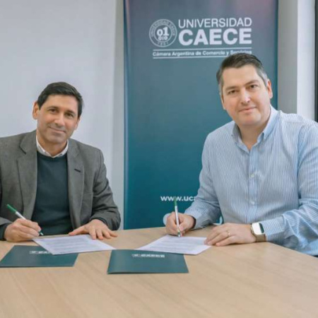 Martín Pérez firmó un convenio con la Universidad CAECE