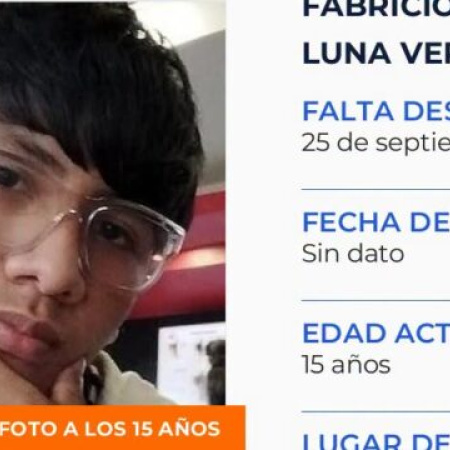 Desesperada búsqueda de Fabricio Luna Vera: tiene 15 años y lleva 10 días desaparecido