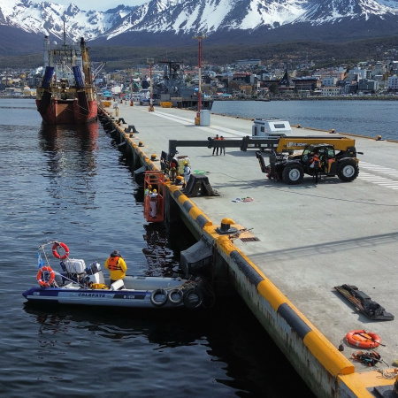 De cara a la temporada de cruceros, ANPYN avanza con obras estructurales para la modernización del Puerto de Ushuaia